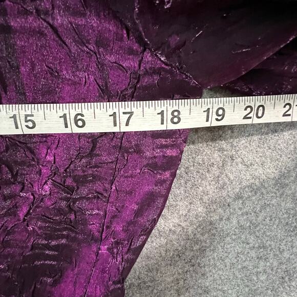 Alex Evenings Vintage Blazer Jacket Women 8 Purple Crinkled Cocktail Whimsygoth - Picture 8 of 15